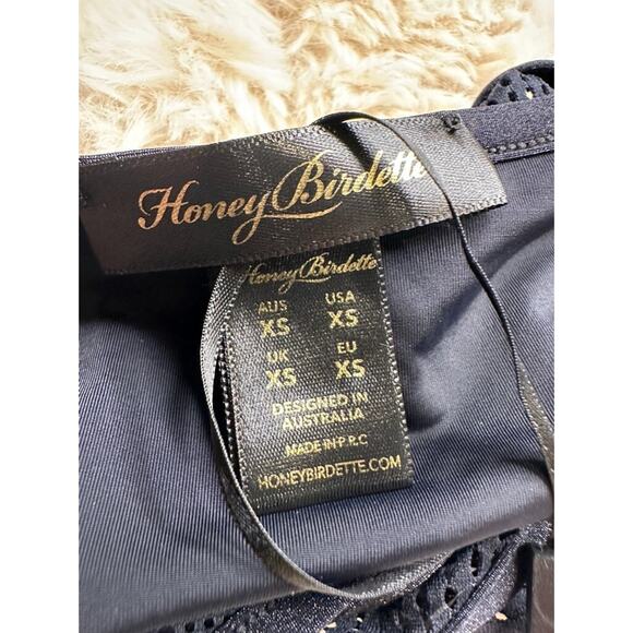 Honey Birdette MAIA💧🖤 Black Mesh Swim Bottom XS - Picture 4 of 4